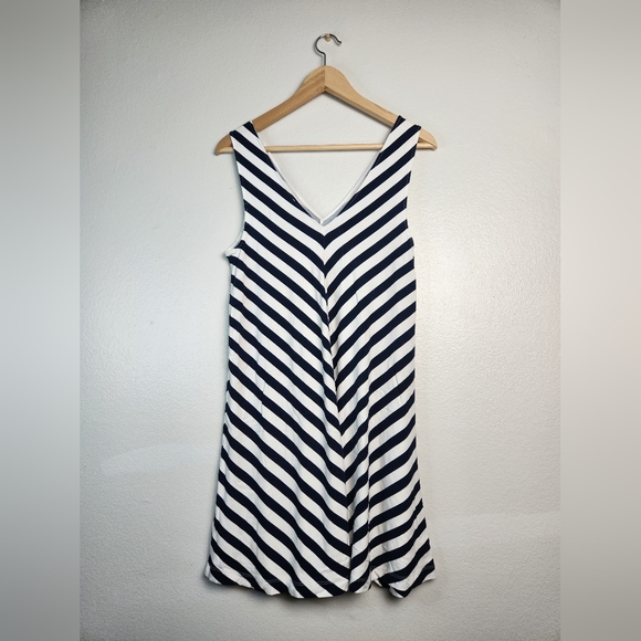 LOFT Dresses & Skirts - Loft Women's Blue and White Striped Mini Dress